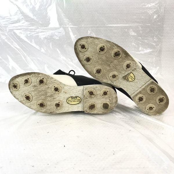 Reebok Çelik Çivili Golf Ayakkabıları Beyaz Lacivert 23cm US6 Nadir Vintage(KULLANILMIŞ)