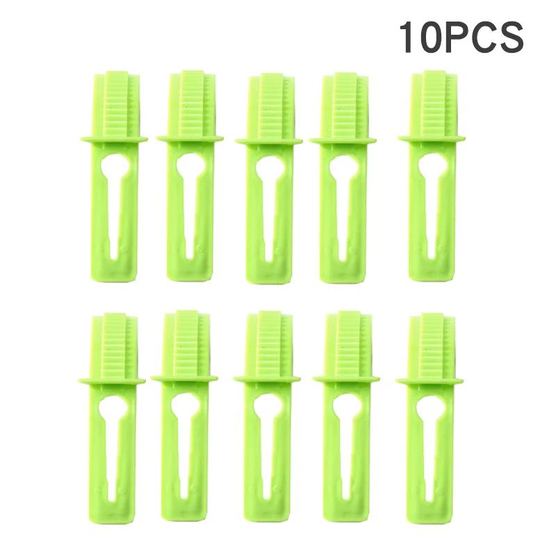 

10 шт./набор Органайзер для домашней одежды Вешалка Крючок Противоскользящая Фиксированная Пряжка Уличная Ветрозащитная Вешалка Стойка для хранения Держатель Зажим для одежды зелёный