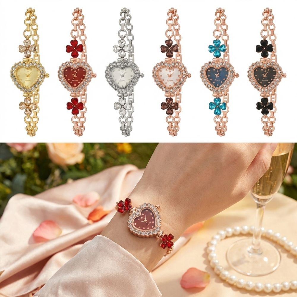 With Adjustable Bracelet Quartz Watches Rhinestone Women Wristwatch Wrist Decoration Women Girl