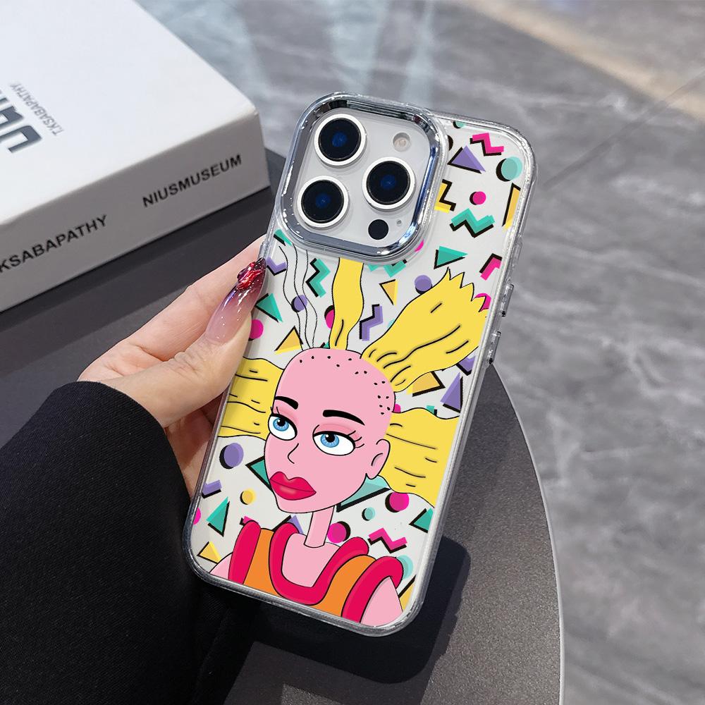 

Забавный Милый Чехол Для Телефона R-Rugrats Для iPhone 17 16e 16 15 14 13 12 1 mini Pro Max X XR XSMAX 8 Air Plus Прозрачная Крышка iPhone 16 ProMax