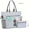 2pcs Beach Bag Large Waterproof, Beach Tote Bag, Large Capacity Foldable, Suitable for Beach Vacation