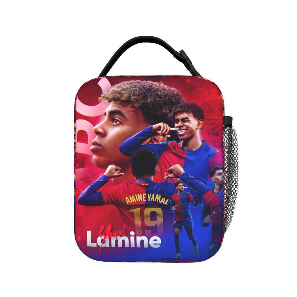 Soccer 19 Lamine Y-Yamal Insulated Lunch Bags Cooler Bag Reusable,Meal Container High Capacity Tote Lunch Box Food Storage Bags