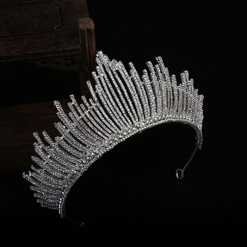 

Luxurious Bridal Korean Tiara Crystal Rhinestone Gold Crown Birthday Wedding Hair Accessories Wedding Dress Jewelry Accessories
