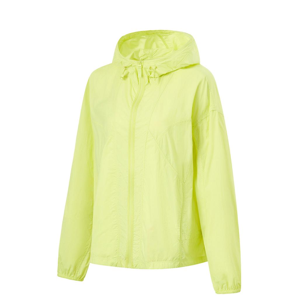 Li Ning Womens Fitness Series Sun Protection Long Sleeve Reflective Woven Hooded Cardigan Sports Jacket Women Jacket AFDU584-2