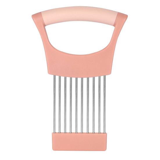 Lökdelare Hållare 10 Rostfria Tappar Halkfritt Grepp Grönsaksskärare för Lökar Potatis Tomater Citroner Kött Hållbart Köksverktyg