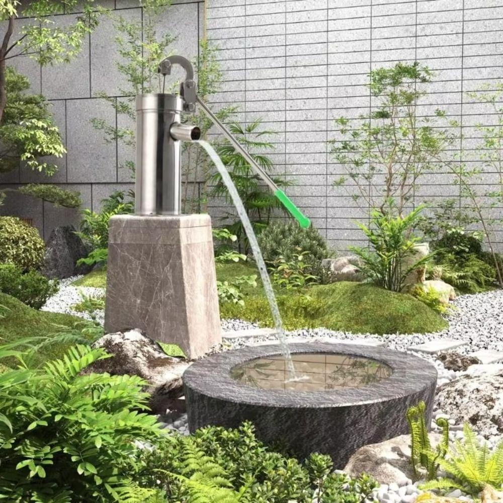 Ergonomic Handle Manual Well Pump Heavy Duty Hand Shake Water Pump Pitcher Pump  Home Garden
