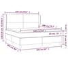 VidaXL Lit à sommier tapissier avec matelas Gris foncé 160x200cm Tissu - Modèle 3127814