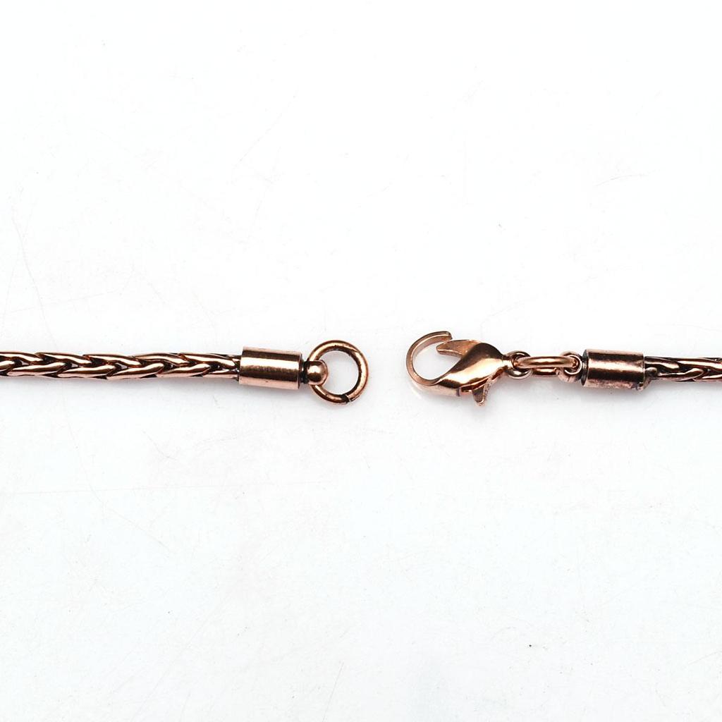 100 % Oxidized Copper Chain Necklace Pure Copper Wheat Chain Solid Jewelry Chain Wheat Chain Gift for Viking Jewelry Eco Friendly Chain Gift