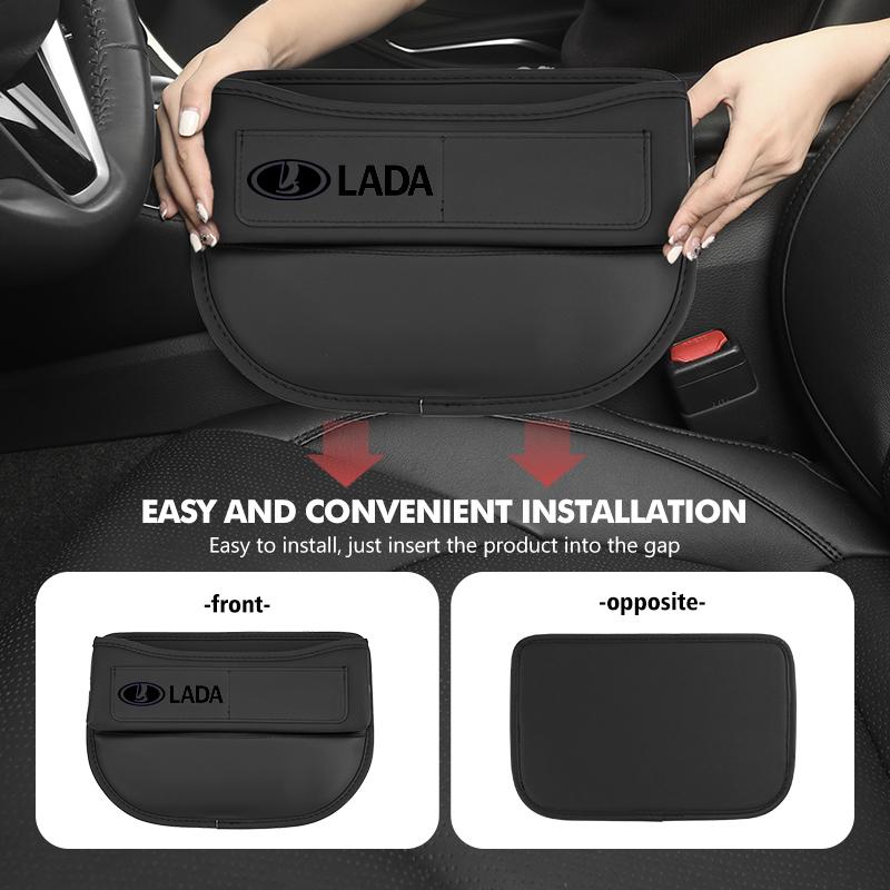 Car Seat Gap Box Leather Stowing Tidy Interior Accessories For Lada Xray Sedan Sport Granta Priora Kalina Vesta Samara
