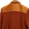 1166 COLLECTION 70s Knit switching cowhide vintage leather jacket M Brown Men's Used