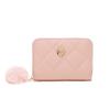 Women's wallet new fashion diamond card bag short hairball rose decorative wallet card bag one piece