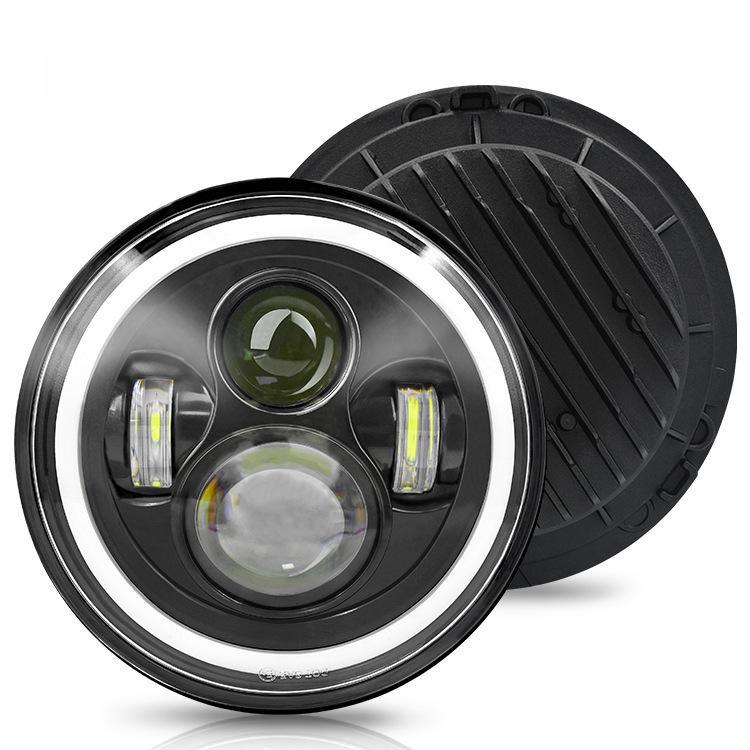 7-Zoll-RGB-Angel-Eye-LED-Scheinwerfer mit 50 W für Wrangler-Auto und Motorrad