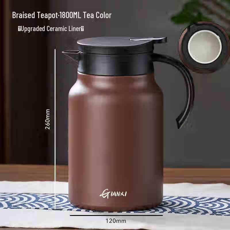 Tianxi 1.8L Ceramic Lined Insulated Tea Pot