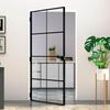 Vidaxl Innentür, Schwarz, 102X201,5 Cm, Glas und Aluminium
