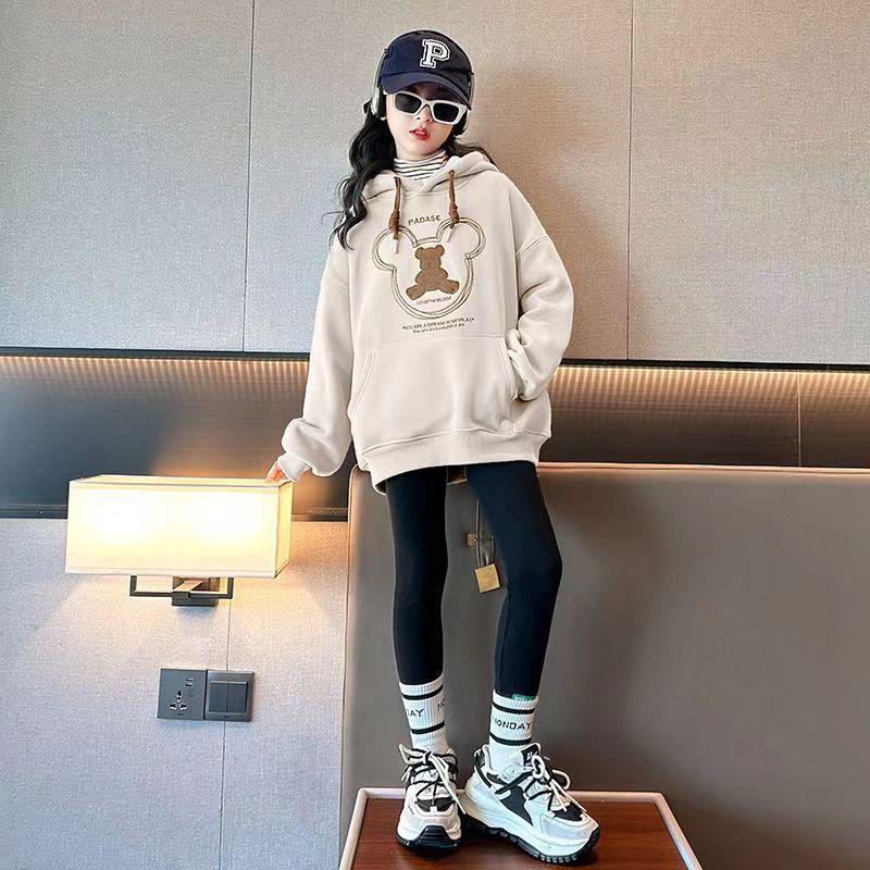 

2025 Девичья осенне-зимняя толстовка с капюшоном - Бархатная подкладка для мальчиков и девочек 150cm абрикосовый