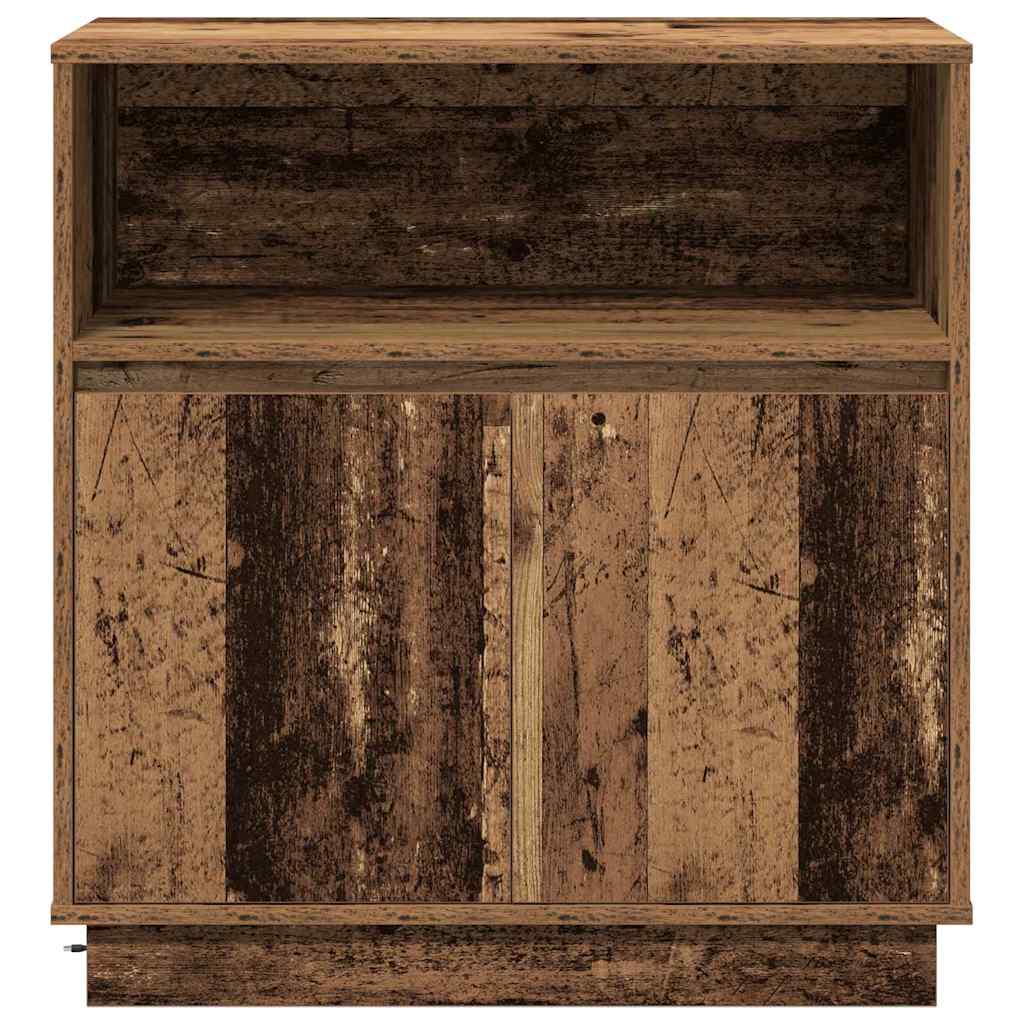 LED Sideboard in Rustic Wood Look 71 x 34.5 x 75 cm Engineered Wood