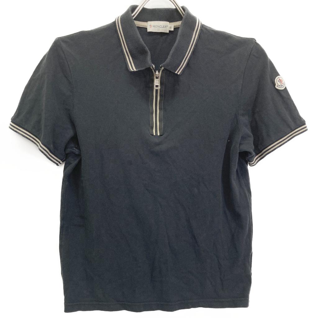 Moncler Black Half-zip Polo Shirt Tops sUsed