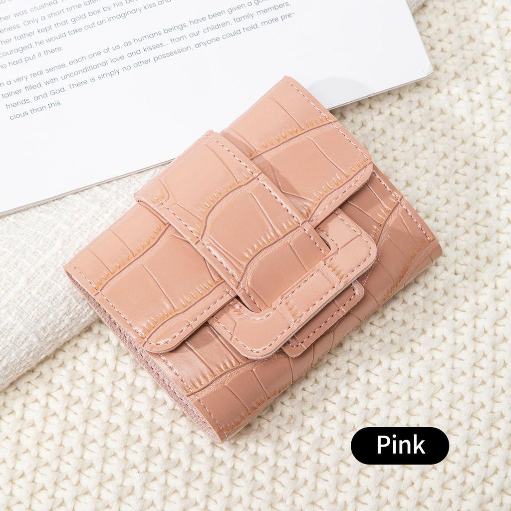 New Crocodile Pattern Women's Wallet Simple Buckle Wallet Fashionable Multi-functional Short Wallet