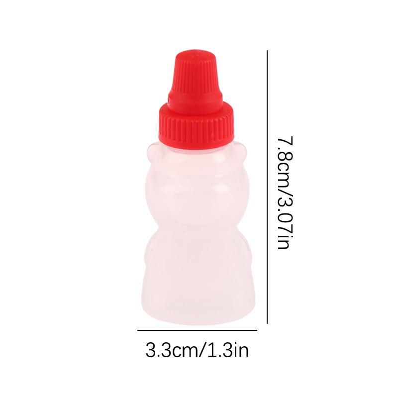 1/2/4Pcs Mini Condiment Squeeze Bottles 23Ml Honey/Ketchup/Soy Sauce/Salad Dressing Dispensers Lunchbox Squeezable Containers