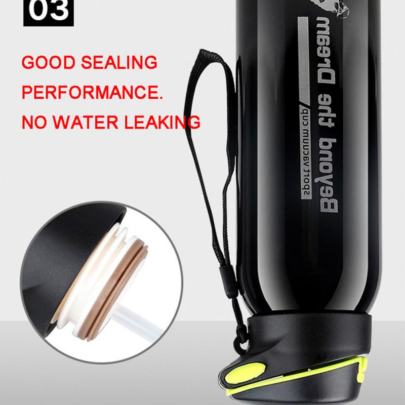 500ml Stainless Steel 304 Thermos Cup Bouncing Cover Straw Vacuum Portable Kettle For Cycling