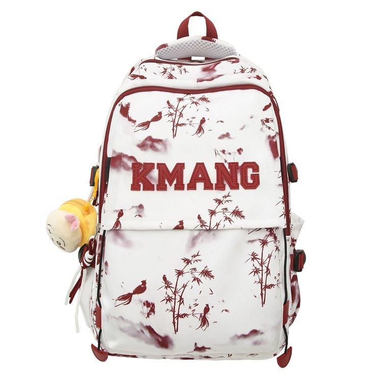 Schoolbag Korean version ins tie-dye college style junior high school student schoolbag large capacity casual simple versatile travel backpack