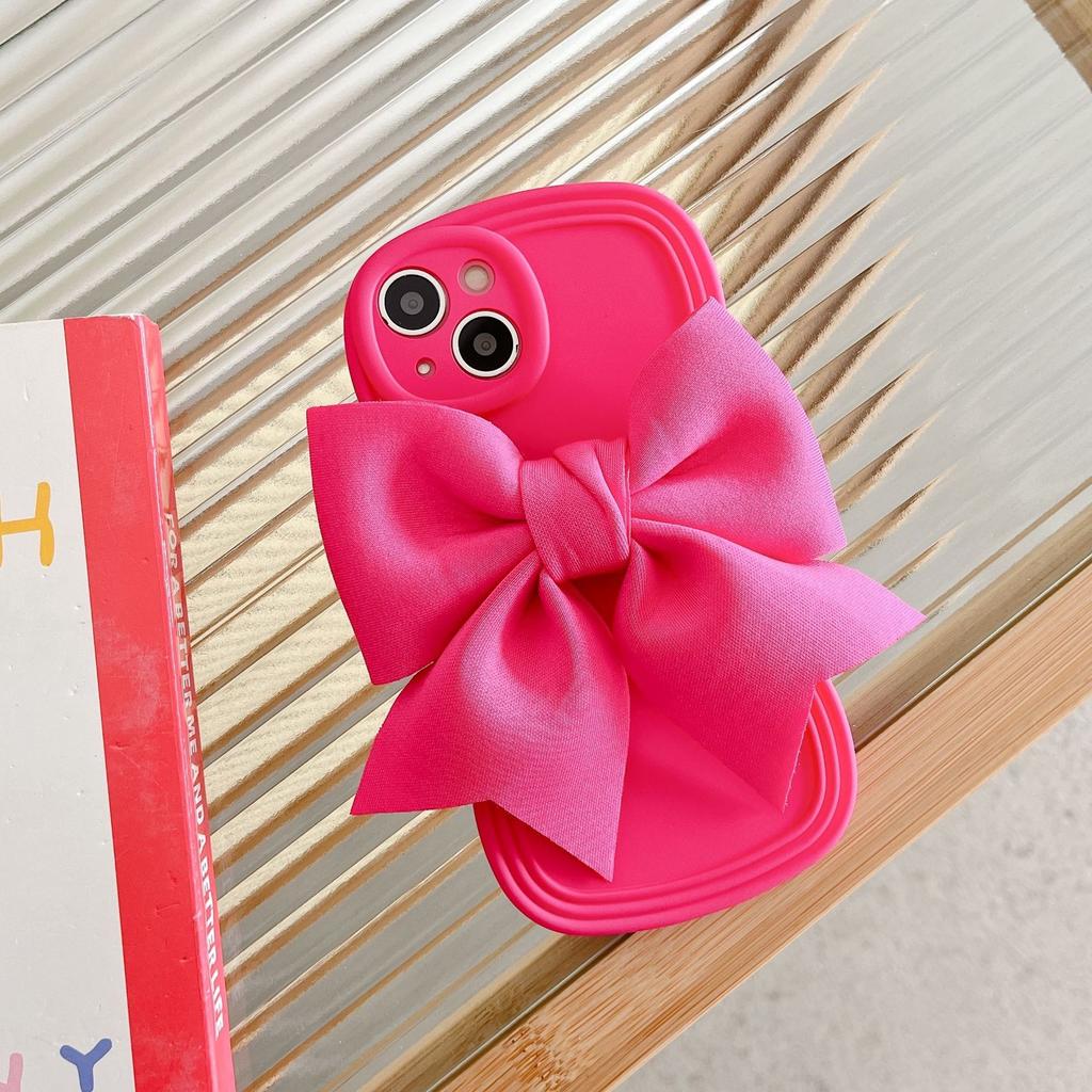 Princess on the run three-dimensional big bow, suitable for iPhone14/13Pro max Apple 12 mobile phone case 15/16