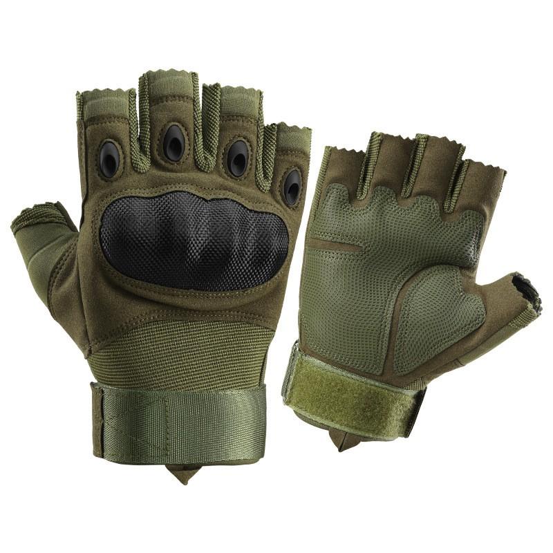 Mens Tactical Half-Finger Gloves Outdoor Activities Shooting Cycling Hiking Anti-Slip Touchscreen Compatible Quick-Dry Small