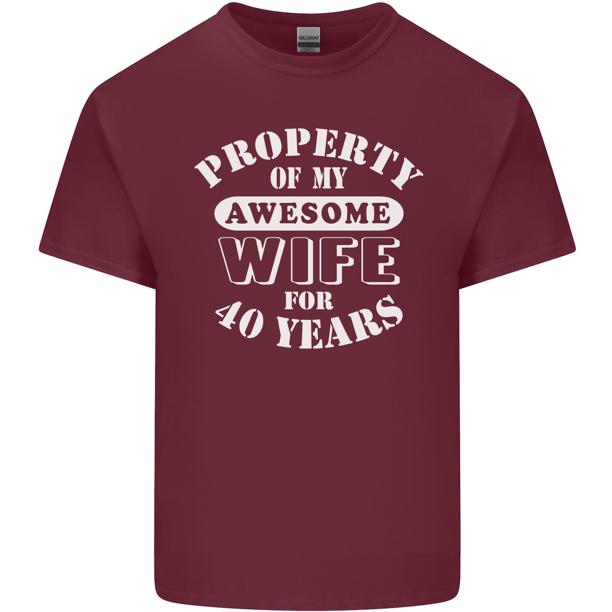 40 Year Wedding Anniversary 40th Funny Wife Unisexs Light Cotton TShirt S
