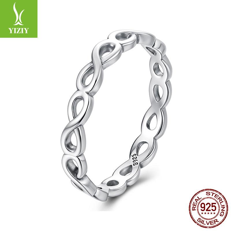 S925 Sterling Silver Infinite Symbol Ring, Simple Couple Infinite Love Ring Jewelry