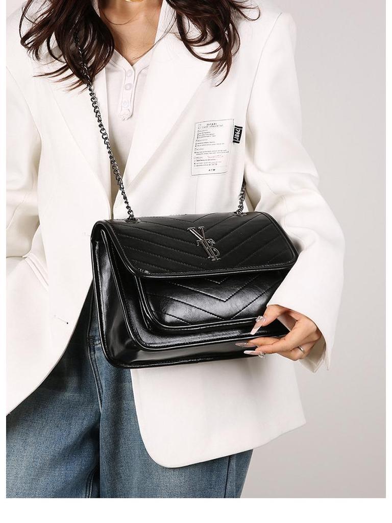 2025 European & American Minimalist Women's Messenger Bag - Versatile Textured Crossbody