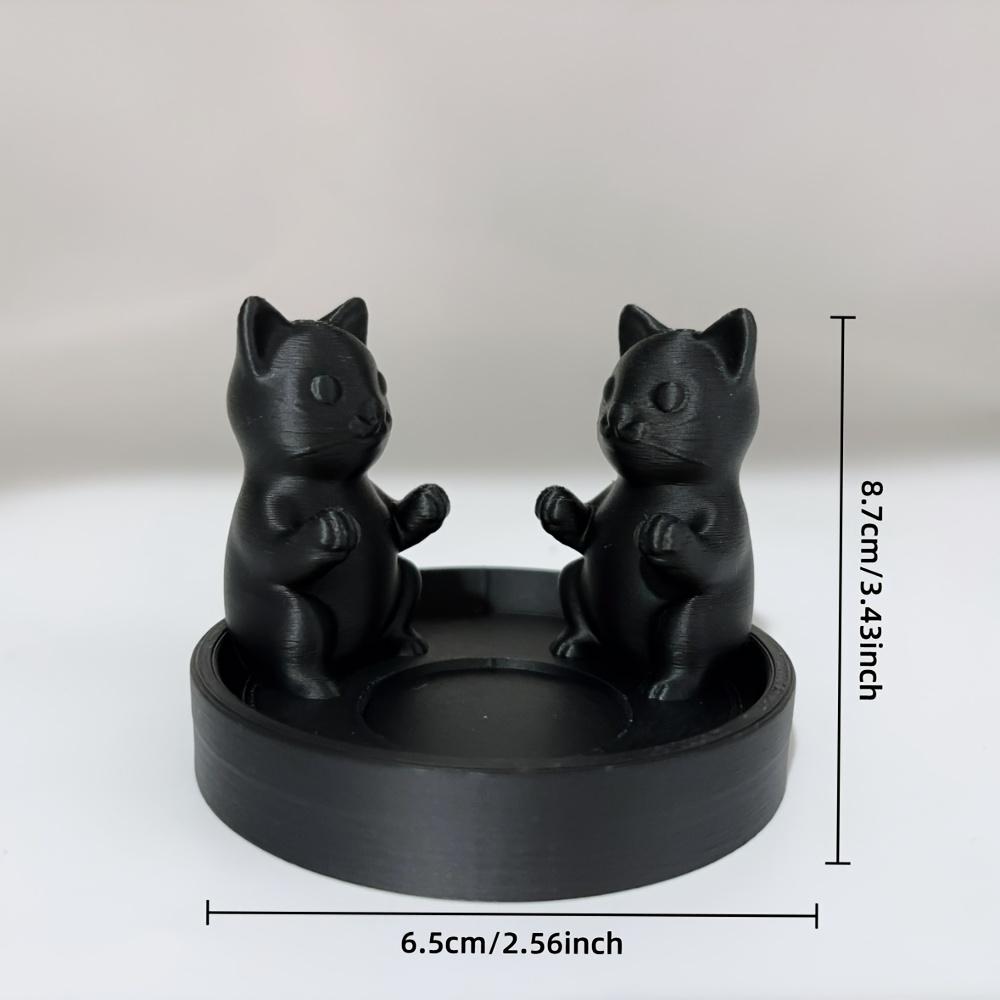 Cute Cat Candle Stand, Desktop Craft Decoration Ornaments, Cat Ornaments Living Room Bedroom Home Decoration [excluding Candles]