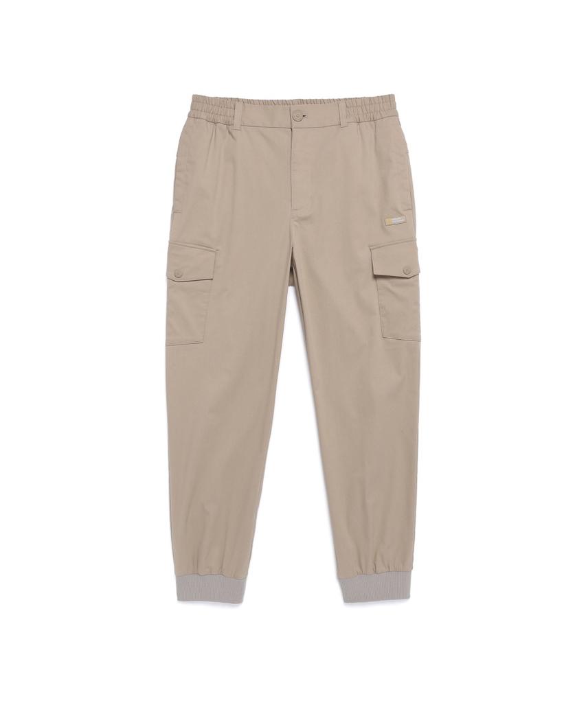 NATIONALGEOGRAPHIC N262Mpt020 Semi-Oversized Jogger Cargo Pants Oak Beige