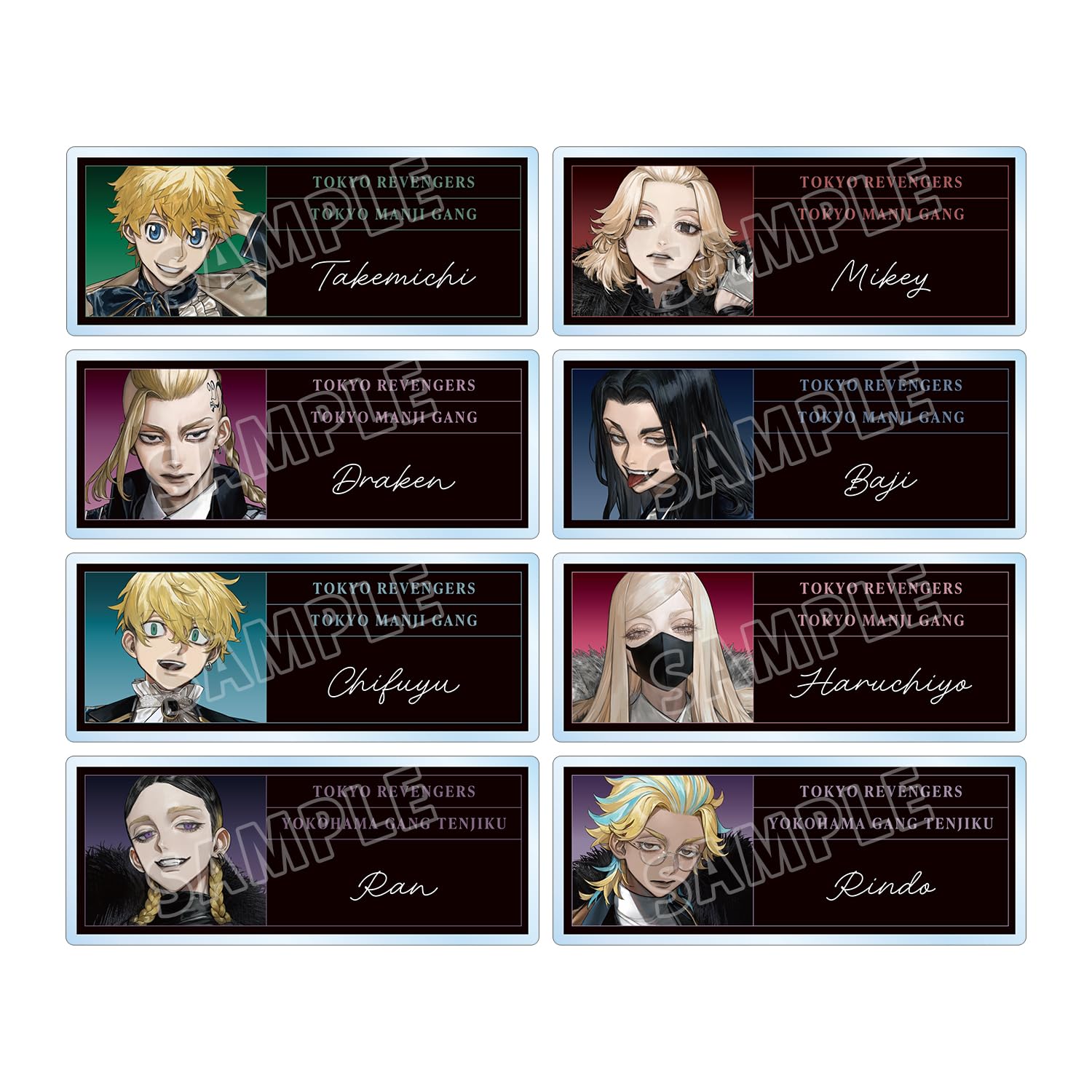 Tokyo Revengers  TV Anime - Original Art by AU Suit Ver. Trading Acrylic Nameplates - Box of 8
