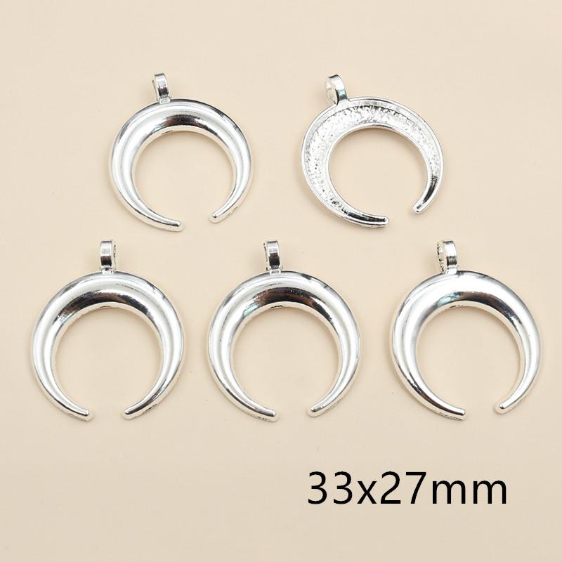 20 Stück Antik Versilbert Mond Stern Handgefertigt Anhänger Metall DIY Schmuckherstellung Zubehör Fundstücke Halskette Armband