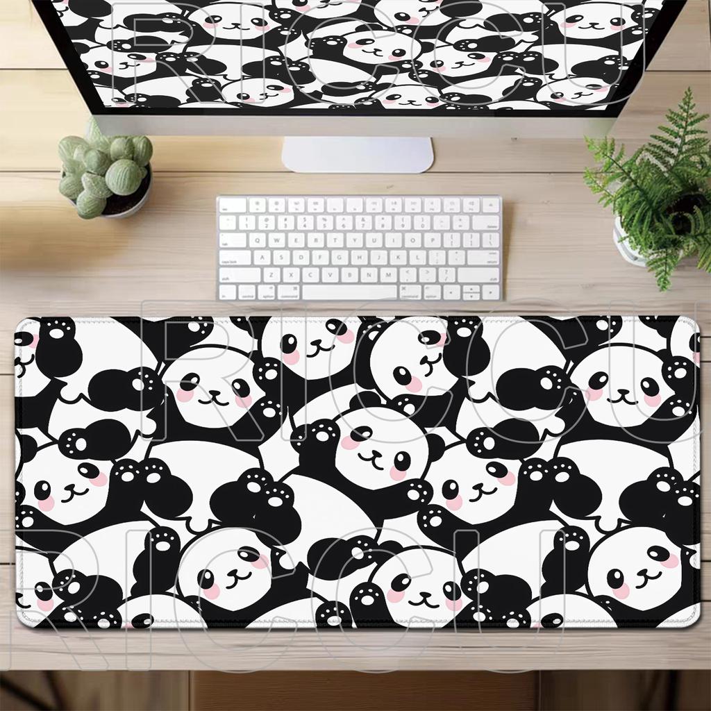 XXL Kawaii Panda HD Printing Mouse Pad Large Computer Office Game Table 400x900mm Mat Rubber carpet Anti-slip Keyboard Desk Pads