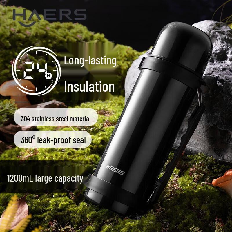 

HAERS Stainless Steel Insulated Outdoor Water Bottle