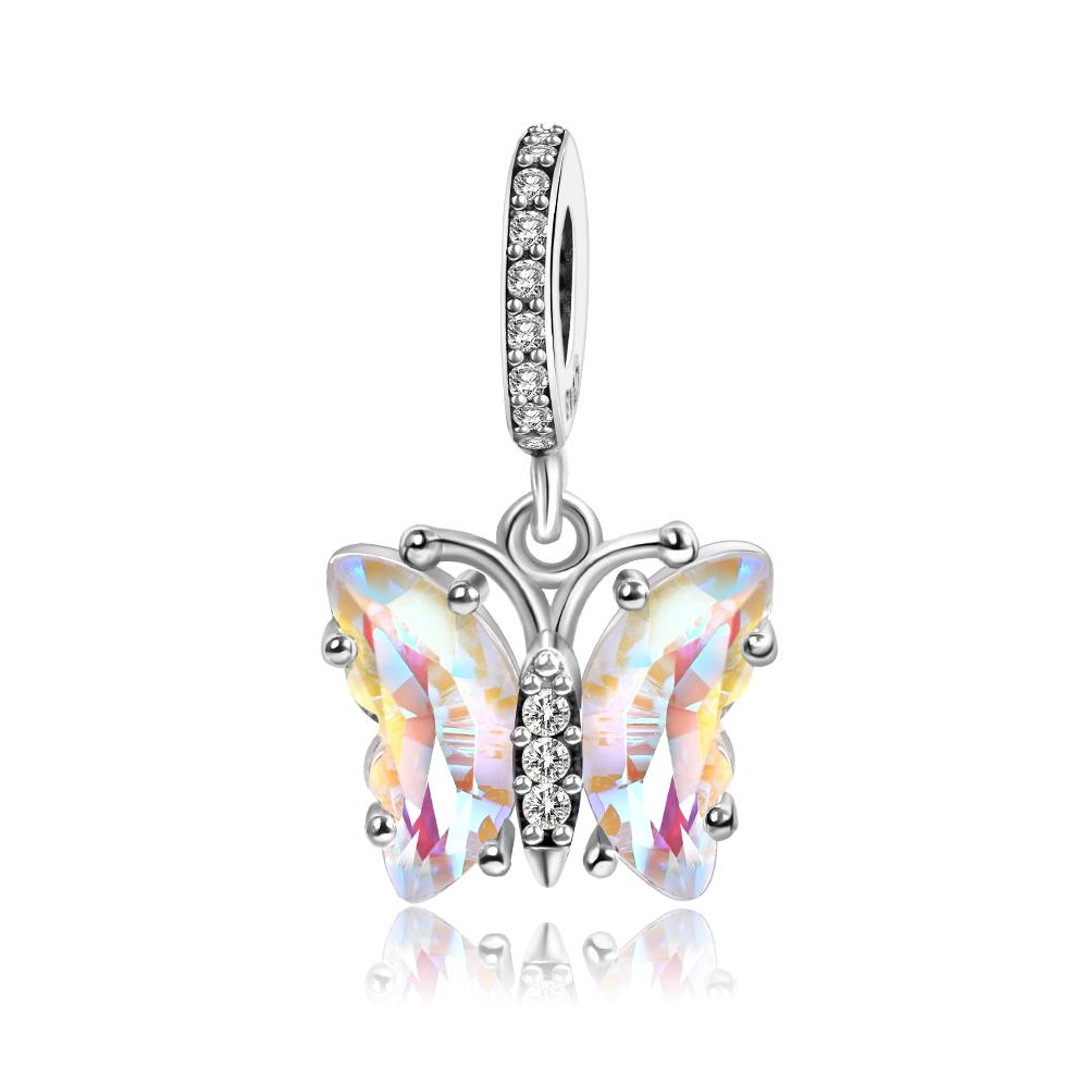 925 Sterling Silver Glow Firefly Butterfly Charms Fit Módní Originální náramky Dragonfly Bee Hmyz korálky Vlastní výroba šperků