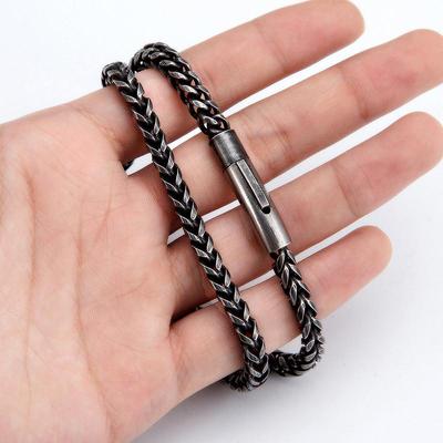 Vintage Kubanische Kette Herrenhalskette Edelstahl Punk Rock Antik Würfel Fuchsschwanz Kette Herren Geschenk