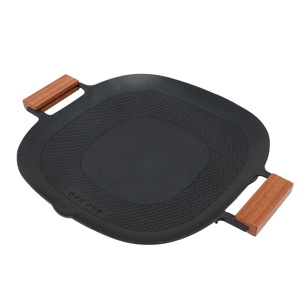 BBQ Grill Pan Anti Stick Multifunctional Uniform Heating Stovetop Grill Pan for Outdoor Camping