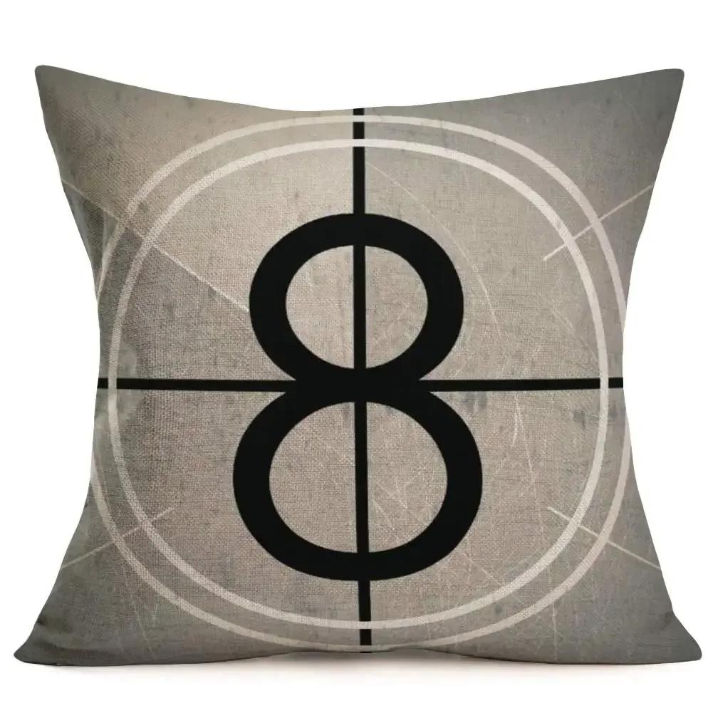 Movie Theme Printed Linen Pillowcase Sofa Cushion Cover Home Decoration Can Be Customized for You 40x40 50x50 60x60 45x45