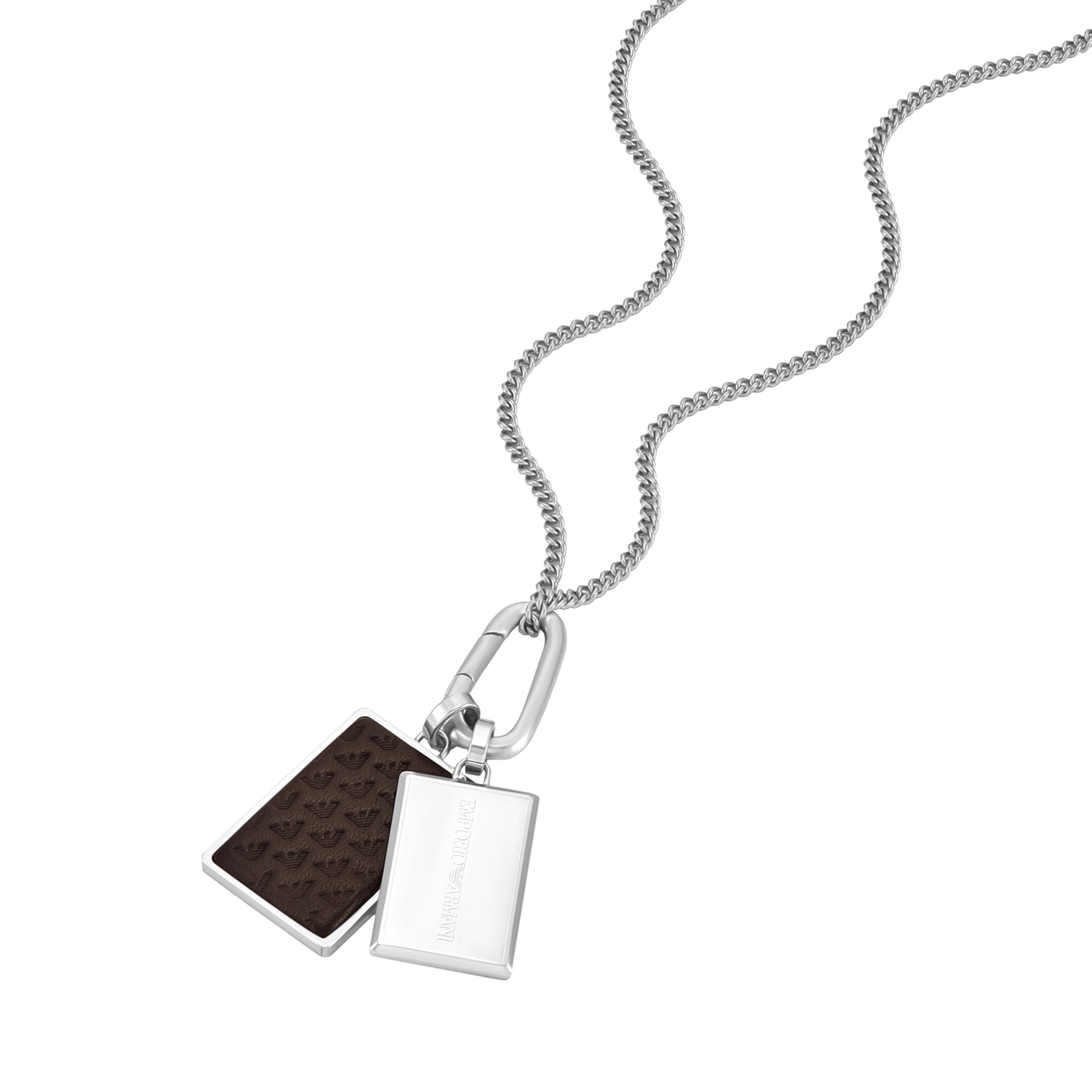 

Emporio Armani Men s Stainless Steel Dog Tag Necklace, EGS3252040