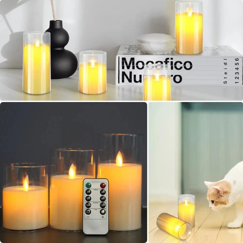 LED Flameless Electronic Candle Lights Flickering Simulated Tea Candles Battery Powered for Wedding Party Festival Home Table Decorations