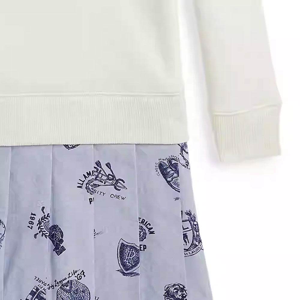 Polo Ralph Lauren Dress FW25 Printed Terry Long Sleeve Multi-Color Kids Kids Dress CWPODRSG3D21028-100