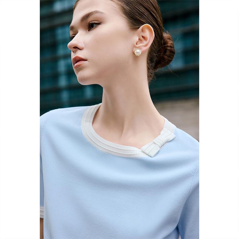 GIOVANNI VALENTINO Women's Summer Short-Sleeve Knit T-Shirt