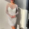 Independent Station Women'S Clothing Size Bubble Bead Perspective Mesh Two-Piece Set Suspender Dress