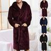 Robe Pijama Bel Dantel-up Anti-friz Açık Dikiş Erkek Kapşonlu Peluş Şal Banyo Robe Yatak Odası için