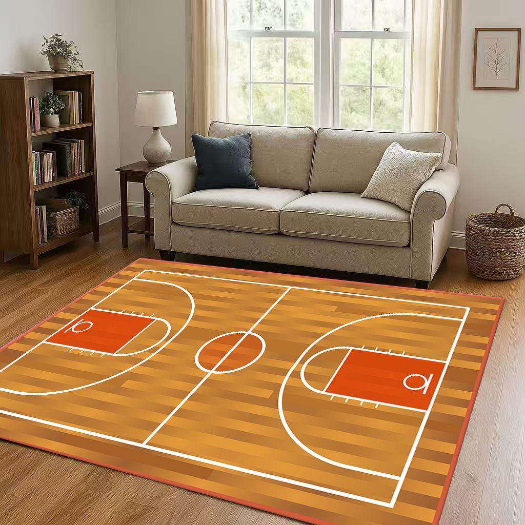 27 Style Basketball Court Art Living Room Non Slip Area Rug Soft Carpet for Bedroom Playroom Sofa,Easy Clean Home Decor Doormat