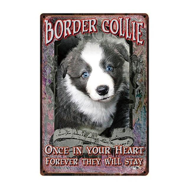 Dog Rules Bulldog Boxer Beagle Great Dane Metal Signs Lovely Tin Poster Home Decor Pub Bar Garden Wall Art Iron Tin Painting