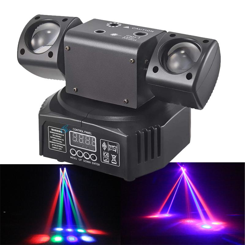 DMX 36W LED Moving Head Light Disco Gold Strobe Beam Green&Red Laser Party Lighting For Dj Show Christmas