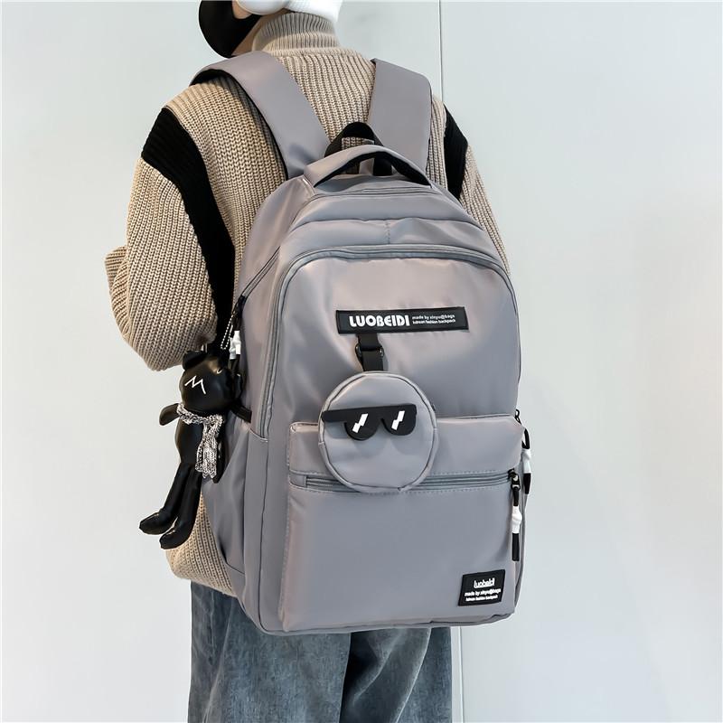 Schoolbag New Student Backpack Campus Sports Leisure Style Trend Korean Edition Large Capacity Middle and High School Student Backpack